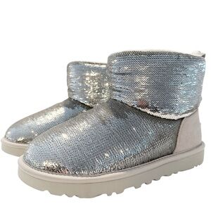 UGG Silver Sequin  Boots NWT